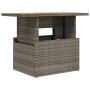 Garden table PE rattan and gray acacia wood 100x55x73 cm by vidaXL, Garden tables - Ref: Foro24-366127, Price: 90,74 €, Disco...