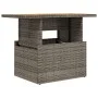 Gartentisch PE-Rattan und graues Akazienholz 100x55x73 cm von vidaXL, Gartentische - Ref: Foro24-366127, Preis: 94,97 €, Raba...