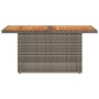 Gartentisch PE-Rattan und graues Akazienholz 100x55x73 cm von vidaXL, Gartentische - Ref: Foro24-366127, Preis: 90,98 €, Raba...