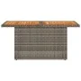 Gartentisch PE-Rattan und graues Akazienholz 100x55x73 cm von vidaXL, Gartentische - Ref: Foro24-366127, Preis: 94,97 €, Raba...