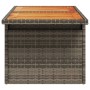 Garden table PE rattan and gray acacia wood 100x55x73 cm by vidaXL, Garden tables - Ref: Foro24-366127, Price: 90,74 €, Disco...