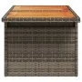 Gartentisch PE-Rattan und graues Akazienholz 100x55x73 cm von vidaXL, Gartentische - Ref: Foro24-366127, Preis: 94,97 €, Raba...