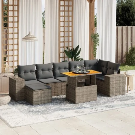 8-piece garden sofa set and gray synthetic rattan cushions by vidaXL, Garden sets - Ref: Foro24-3275937, Price: 530,79 €, Dis...