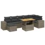 8-piece garden sofa set and gray synthetic rattan cushions by vidaXL, Garden sets - Ref: Foro24-3275937, Price: 530,79 €, Dis...