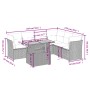 7-teiliges Gartensofa-Set mit grauen PE-Rattan-Kissen von vidaXL, Gartensets - Ref: Foro24-3270850, Preis: 443,77 €, Rabatt: %