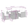6-piece garden furniture set and gray synthetic rattan cushions by vidaXL, Garden sets - Ref: Foro24-3271319, Price: 400,00 €...