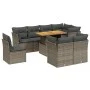 9-teiliges Gartenmöbel-Set und graue synthetische Rattankissen von vidaXL, Gartensets - Ref: Foro24-3270934, Preis: 585,18 €,...