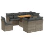 9-teiliges Gartenmöbel-Set und graue synthetische Rattankissen von vidaXL, Gartensets - Ref: Foro24-3270934, Preis: 578,48 €,...