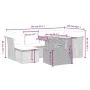 7-piece garden sofa set with gray PE rattan cushions by vidaXL, Garden sets - Ref: Foro24-3270941, Price: 440,98 €, Discount: %