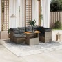 Set de sofás de jardín 8 pzas y cojines ratán sintético gris de vidaXL, Conjuntos de jardín - Ref: Foro24-3270955, Precio: 47...