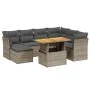 8-piece garden sofa set and gray synthetic rattan cushions by vidaXL, Garden sets - Ref: Foro24-3270955, Price: 489,63 €, Dis...