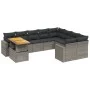 10-piece garden sofa set with gray synthetic rattan cushions by vidaXL, Garden sets - Ref: Foro24-3271480, Price: 623,16 €, D...