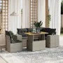 6-teiliges Gartenmöbel-Set und graue synthetische Rattankissen von vidaXL, Gartensets - Ref: Foro24-3272642, Preis: 434,00 €,...