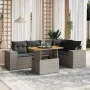 6-teiliges Gartenmöbel-Set und graue synthetische Rattankissen von vidaXL, Gartensets - Ref: Foro24-3272628, Preis: 432,50 €,...