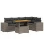 6-teiliges Gartenmöbel-Set und graue synthetische Rattankissen von vidaXL, Gartensets - Ref: Foro24-3272628, Preis: 432,50 €,...