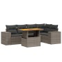 6-teiliges Gartenmöbel-Set und graue synthetische Rattankissen von vidaXL, Gartensets - Ref: Foro24-3272628, Preis: 419,23 €,...
