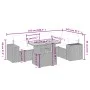6-piece garden furniture set and gray synthetic rattan cushions by vidaXL, Garden sets - Ref: Foro24-3272628, Price: 434,00 €...