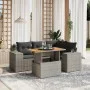 Garden sofa set with cushions 5 pieces gray synthetic rattan by vidaXL, Garden sets - Ref: Foro24-3272621, Price: 381,86 €, D...