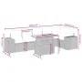 7-piece garden sofa set with gray PE rattan cushions by vidaXL, Garden sets - Ref: Foro24-3272649, Price: 483,52 €, Discount: %