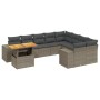 10-teiliges Gartensofa-Set mit grauen synthetischen Rattankissen von vidaXL, Gartensets - Ref: Foro24-3272803, Preis: 638,64 ...