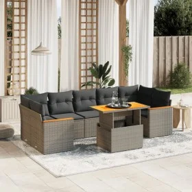 8-piece garden sofa set and gray synthetic rattan cushions by vidaXL, Garden sets - Ref: Foro24-3272992, Price: 522,68 €, Dis...