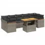 8-teiliges Gartensofa-Set und graue synthetische Rattankissen von vidaXL, Gartensets - Ref: Foro24-3272992, Preis: 513,44 €, ...