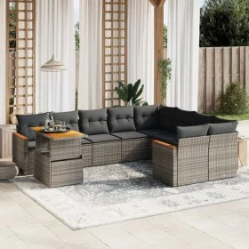10-piece garden sofa set with gray synthetic rattan cushions by vidaXL, Garden sets - Ref: Foro24-3273244, Price: 619,06 €, D...