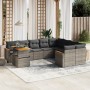 10-piece garden sofa set with gray synthetic rattan cushions by vidaXL, Garden sets - Ref: Foro24-3273244, Price: 601,82 €, D...