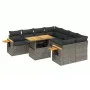 9-piece garden furniture set and gray synthetic rattan cushions by vidaXL, Garden sets - Ref: Foro24-3273447, Price: 592,79 €...