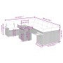 9-teiliges Gartenmöbel-Set und graue synthetische Rattankissen von vidaXL, Gartensets - Ref: Foro24-3273447, Preis: 585,46 €,...