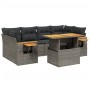 7-piece garden sofa set with gray PE rattan cushions by vidaXL, Garden sets - Ref: Foro24-3271655, Price: 470,11 €, Discount: %