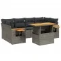 7-piece garden sofa set with gray PE rattan cushions by vidaXL, Garden sets - Ref: Foro24-3271655, Price: 476,76 €, Discount: %