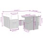 7-piece garden sofa set with gray PE rattan cushions by vidaXL, Garden sets - Ref: Foro24-3271655, Price: 470,11 €, Discount: %