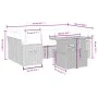 7-teiliges Gartensofa-Set mit grauen PE-Rattan-Kissen von vidaXL, Gartensets - Ref: Foro24-3271655, Preis: 478,16 €, Rabatt: %