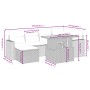 7-piece garden sofa set with gray PE rattan cushions by vidaXL, Garden sets - Ref: Foro24-3275594, Price: 451,21 €, Discount: %