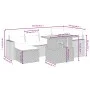 7-teiliges Gartensofa-Set mit grauen PE-Rattan-Kissen von vidaXL, Gartensets - Ref: Foro24-3275594, Preis: 451,69 €, Rabatt: %