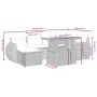 7-piece garden sofa set with gray PE rattan cushions by vidaXL, Garden sets - Ref: Foro24-3275818, Price: 482,33 €, Discount: %