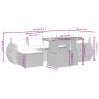 7-teiliges Gartensofa-Set mit grauen PE-Rattan-Kissen von vidaXL, Gartensets - Ref: Foro24-3275818, Preis: 473,82 €, Rabatt: %