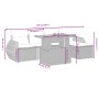 6-piece garden furniture set and gray synthetic rattan cushions by vidaXL, Garden sets - Ref: Foro24-3275811, Price: 396,64 €...