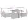 6-teiliges Gartenmöbel-Set und graue synthetische Rattankissen von vidaXL, Gartensets - Ref: Foro24-3275811, Preis: 410,43 €,...