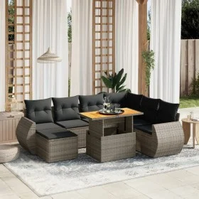 8-piece garden sofa set and gray synthetic rattan cushions by vidaXL, Garden sets - Ref: Foro24-3275832, Price: 534,72 €, Dis...