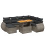8-teiliges Gartensofa-Set und graue synthetische Rattankissen von vidaXL, Gartensets - Ref: Foro24-3275832, Preis: 515,77 €, ...