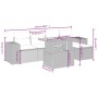 6-teiliges Gartenmöbel-Set und graue synthetische Rattankissen von vidaXL, Gartensets - Ref: Foro24-3275923, Preis: 393,90 €,...