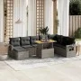 9-piece garden furniture set and gray synthetic rattan cushions by vidaXL, Garden sets - Ref: Foro24-3275741, Price: 570,47 €...