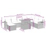 9-teiliges Gartenmöbel-Set und graue synthetische Rattankissen von vidaXL, Gartensets - Ref: Foro24-3275741, Preis: 571,07 €,...