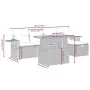 6-teiliges Gartenmöbel-Set und graue synthetische Rattankissen von vidaXL, Gartensets - Ref: Foro24-3275699, Preis: 385,93 €,...