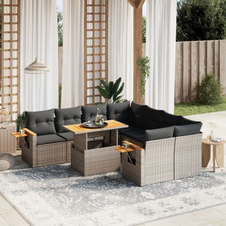8-piece garden sofa set and gray synthetic rattan cushions by vidaXL, Garden sets - Ref: Foro24-3271683, Price: 584,64 €, Dis...