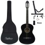 Classical guitar set for beginners, 12 pieces, black, 4/4 size, 39 inches. by vidaXL, Guitars - Ref: Foro24-70111, Price: 99,...