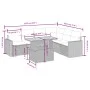 7-piece garden sofa set with gray PE rattan cushions by vidaXL, Garden sets - Ref: Foro24-3271333, Price: 455,61 €, Discount: %