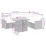 Set de sofás de jardín 7 piezas con cojines ratán PE gris de vidaXL, Conjuntos de jardín - Ref: Foro24-3271333, Precio: 447,11 €
